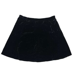 Metropolitan Classic 1000 Skirt Women's Large Velvet Stretch Lined Black A-Line